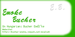 emoke bucher business card